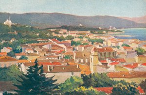 Saint Tropez: Vue generale (kleur litho)