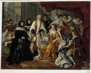 Sint Vincent de Paul presenteert aan Anne van Oostenrijk de eerste Dochters van Liefde (ook wel 
