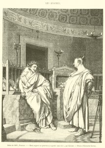 Salon van 1861, schilderij, Twee auguren kunnen elkaar niet aankijken zonder te lachen