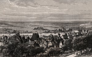 Sarreguemines - Moselle - gravure in 