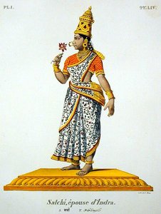 Satchi vrouw van Indra, gegraveerd door C. de Motte (1785-1836)