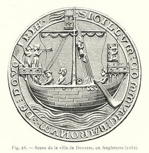 Zegel van de stad Dover, in Engeland door French School