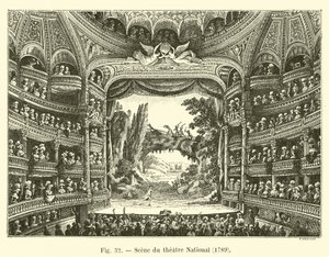 Scène van het Nationaal Theater, 1789