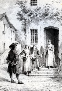 Scène uit De School voor Vrouwen, door Molière