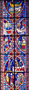 Scène uit het leven van St. Vincent, 1245-7 door French School