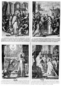 Scènes uit het leven van Sint Norbert, stichter van de Premonstratenzer orde van reguliere kanunniken door French School
