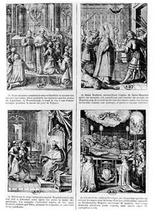 Scènes uit het leven van Sint Norbert, stichter van de Premonstratenzer orde van reguliere kanunniken door French School