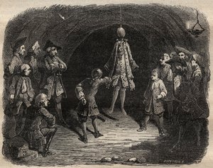 School van dieven opgericht door de bandiet Louis Dominique Garthausen alias Cartridge (1693-1721) in een carrière in Parijs: een model opgehangen aan het plafond waarvan de zakken geleegd moesten worden zonder te bewegen onder dreiging van een regen van s