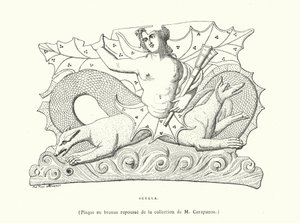 Scylla, oude Griekse bronzen plaquette door French School