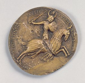 Zegel van Jean IV de Dappere (1341-99) Hertog van Bretagne (was)