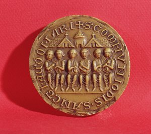 Zegel van de stad Saint Omer met de schepenen door French School