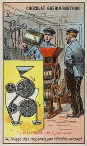 Erts scheiden met een elektromagneet