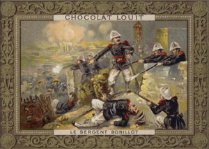 Sergeant Jules Bobillot, Franse soldaat, bij het Beleg van Tuyên Quang, Tonkin, Chinees-Franse Oorlog, 1884-1885 door French School