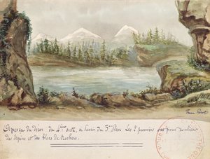 Decorontwerp voor Act IV van de opera Wilhelm Tell door Gioacchino Rossini (1792-1868) uitgevoerd op 3 augustus 1829 in de Opera van Parijs door French School