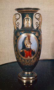 Sevres vaas met afbeelding van Lodewijk Bonaparte (1778-1846) door French School