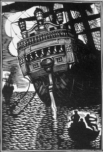 Schip. Illustratie van de roman 