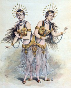 Siamese tweelingen, Rosa - Josepha Blazek Uit "Le Petit Journal", Parijs, 8 april 1891 (gravure) door French School