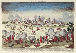 Belegering en Bombardement van Lille door Albert de Saxe-Teschen, september-oktober 1792 door French School
