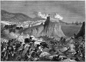 Beleg van Ragusa (Republiek Ragusa) (Ragusa in Kroatisch Dubrovnik) tijdens de Napoleontische Oorlogen in mei en juni 1806 (Dalmatië campagne door Generaal Molitor en Lauriston) - in 