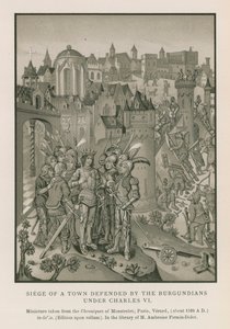 Belegering van een Stad verdedigd door de Bourgondiërs onder Karel VI door French School