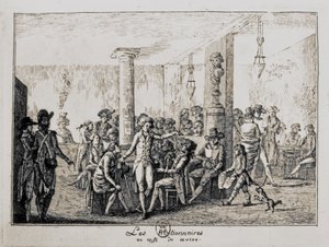 Sieyes en Les Nationnaires in het café du caveau in Parijs, augustus 1789 door French School