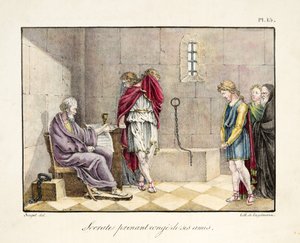 Socrates neemt afscheid van zijn vrienden, uitgegeven door Engelmann, ca. 1835