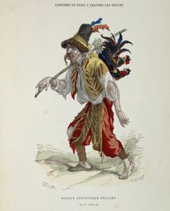 Soldaat avonturier plunderaar (zwerver) in de 16e eeuw - in 