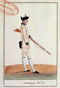 Soldaat van het 85e Regiment de Saintonge, ca. 1780