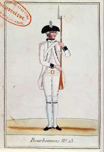 Soldaat van het Regiment de Bourbonnois, ca. 1780
