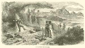 Spaanse wraak (gravure) door French School