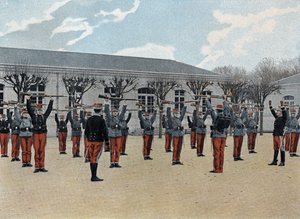 Speciale militaire school van Saint-Cyr (Saint Cyr), interne dienst: begin van de training door French School
