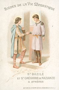 St. Basil en St. Gregorius van Nazianze in Athene door French School