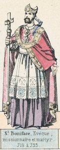 St. Bonifatius, bisschop, missionaris en martelaar, 719 tot 735 door French School