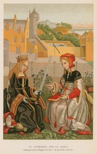 St. Catharina en St. Agnes door French School