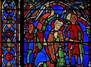St. Cheron raam: aangevallen door bandieten