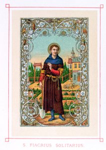 St. Fiacre (gest. 670) 1873 door French School