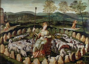 St. Genevieve bewaakt haar kudde