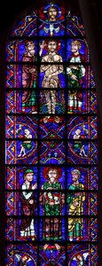 St. Johannes de Doper met Agnus Dei; de Jordaan Doop door French School