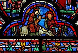 Het Sint-Jans-raam: De vlucht naar Egypte door French School