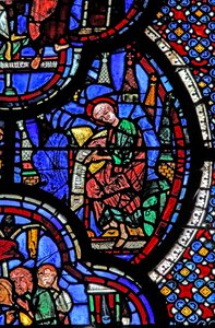 Het Sint-Jans-raam: op Patmos schrijft hij de Apocalyps