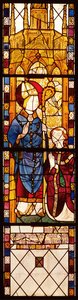 St. Nicolaas met een schenker, uit de Kapel van Sint Nicolaas, Normandische School, 1370 door French School
