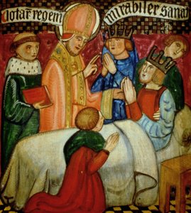 St. Sulpice Verricht een Wonder door Koning Clotaire (gest. 629) te Genezen door French School