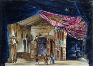 Toneelontwerp voor Act II van La Juive, voor het eerst uitgevoerd in de Parijse Opera op 23 februari 1835 door French School