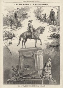 Standbeeld van de Franse generaal en koloniale gouverneur Louis Faidherbe opgericht in Lille door French School