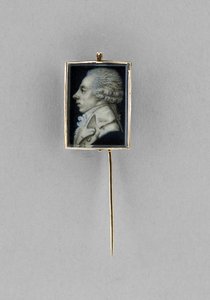 Stropdas met portret van een man, c.1780