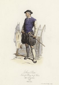 Straatdrager uit de tijd van Hendrik III van Frankrijk door French School