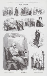 Religieuze onderwerpen (gravure) door French School