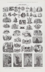 Religieuze onderwerpen (gravure) door French School