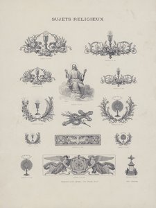 Religieuze Onderwerpen (gravure) door French School