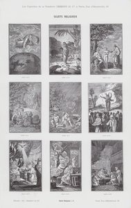 Religieuze onderwerpen (gravure) door French School
